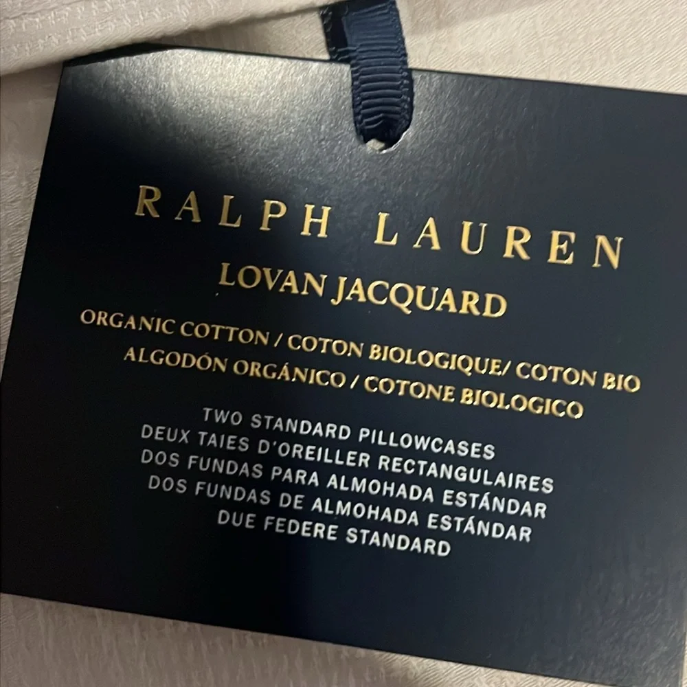 Ralph Lauren Lovan Jacquard King Sheet Set Flat Deep Fitted + 2 Pillowcases